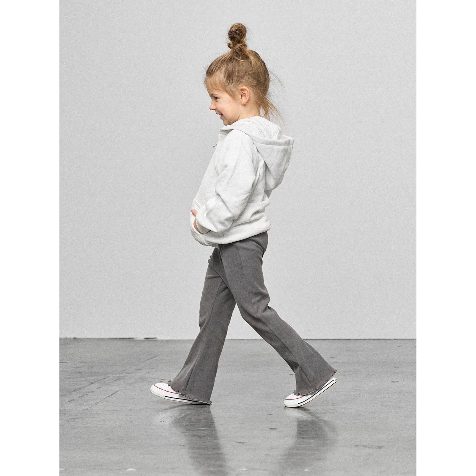 Ribbed Flare Pant - Graphite