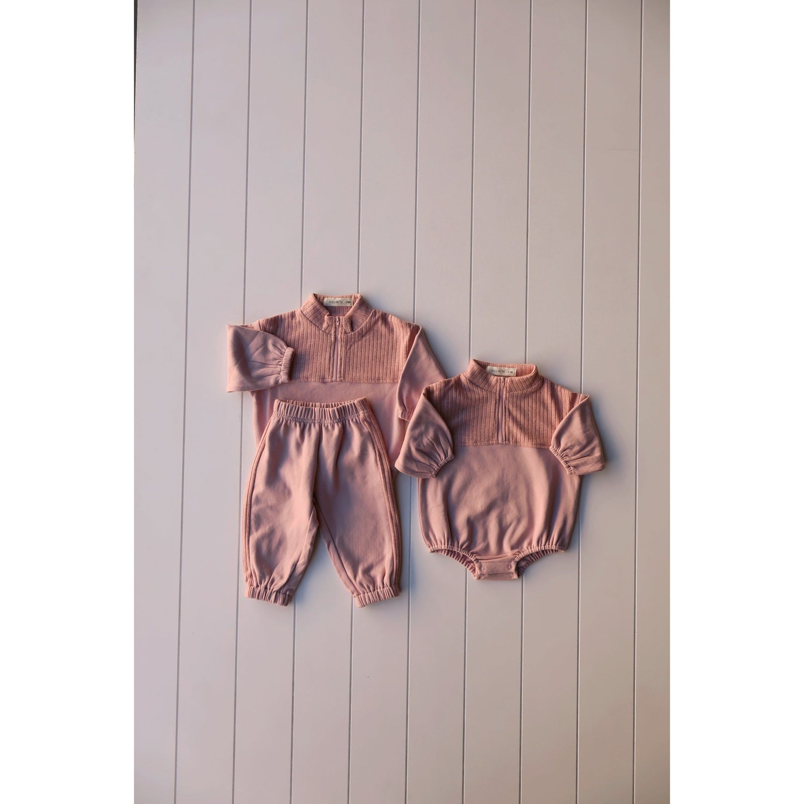 Quarter Zip Bubble Onesie