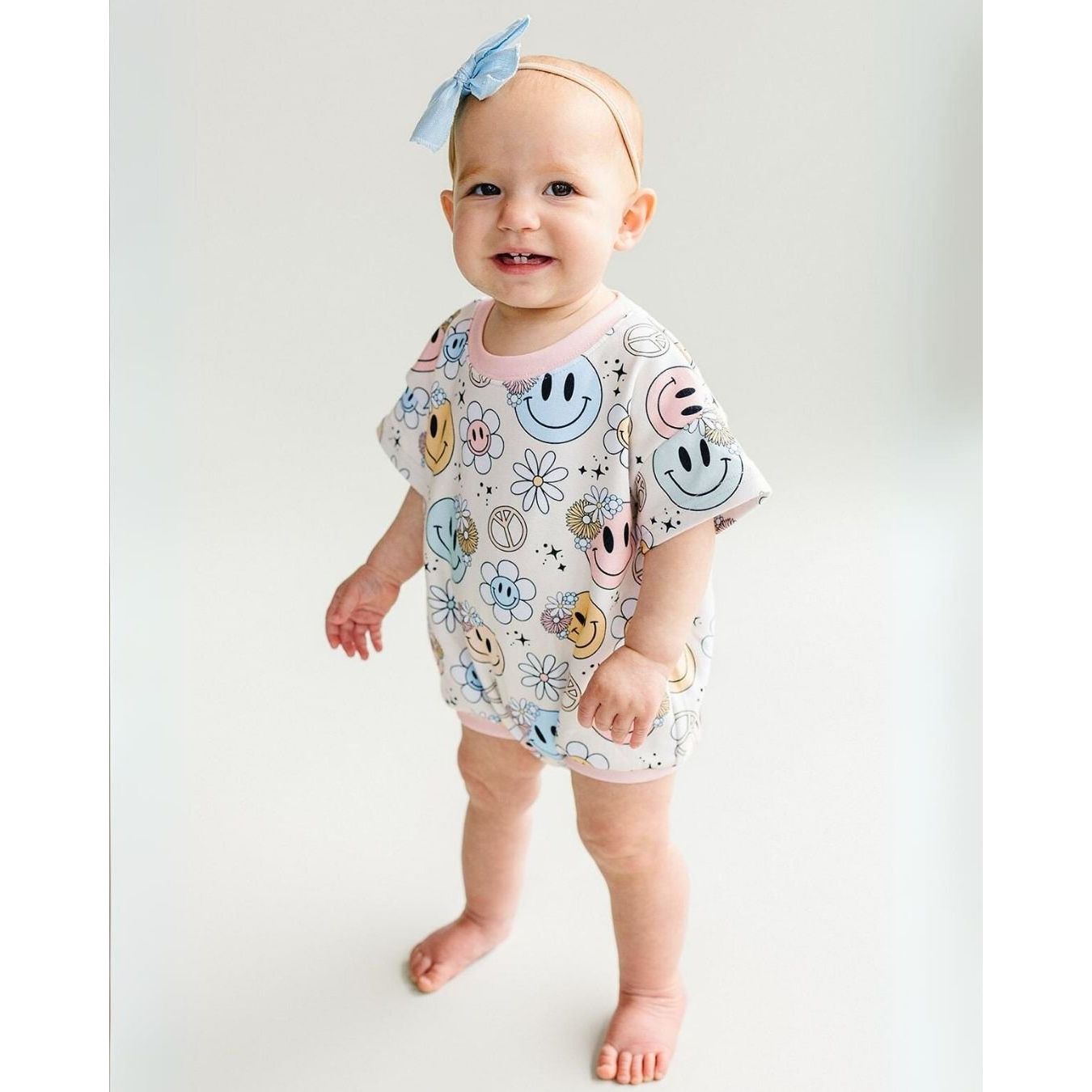 Short Sleeve Bubble Romper | Groovy Girl