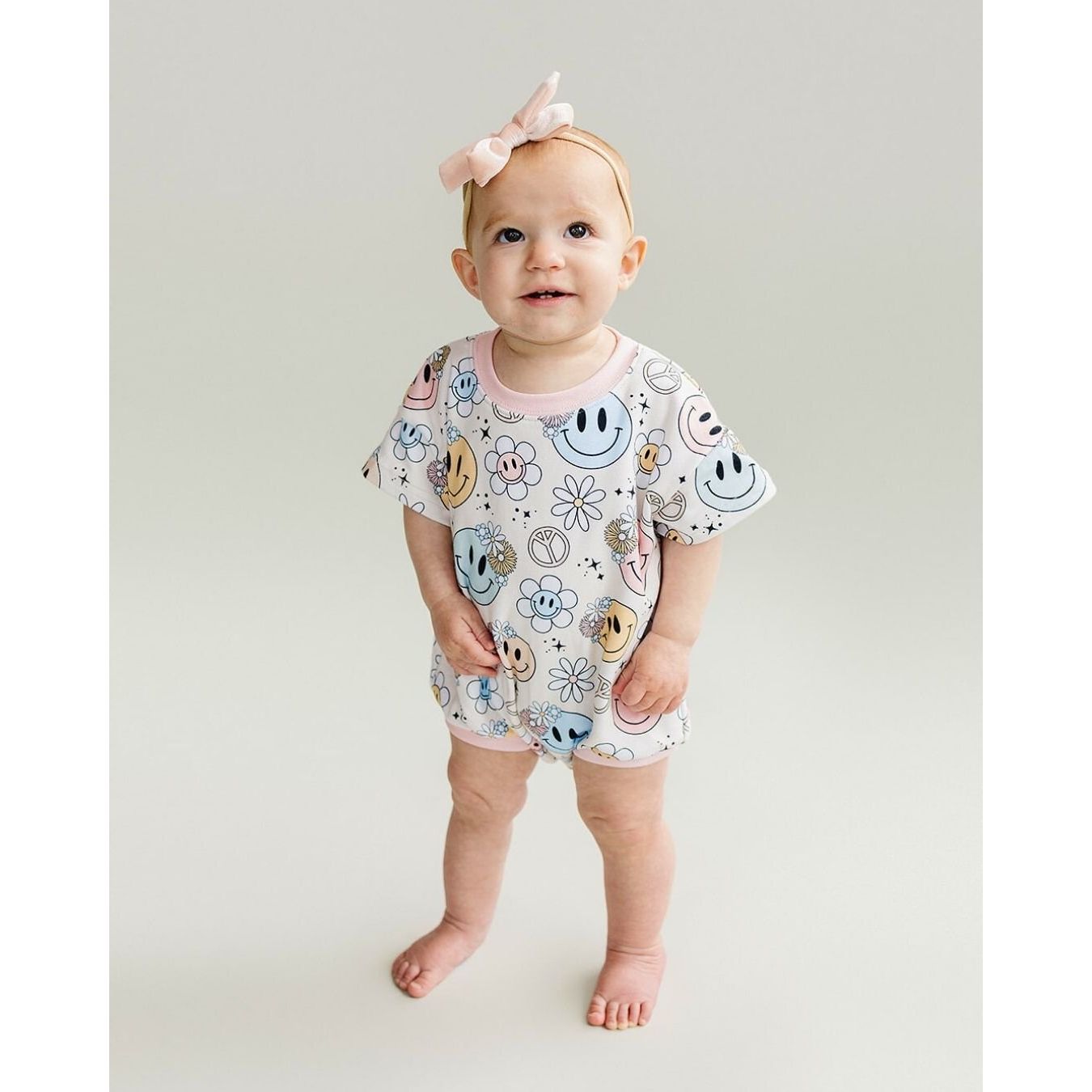 Short Sleeve Bubble Romper | Groovy Girl