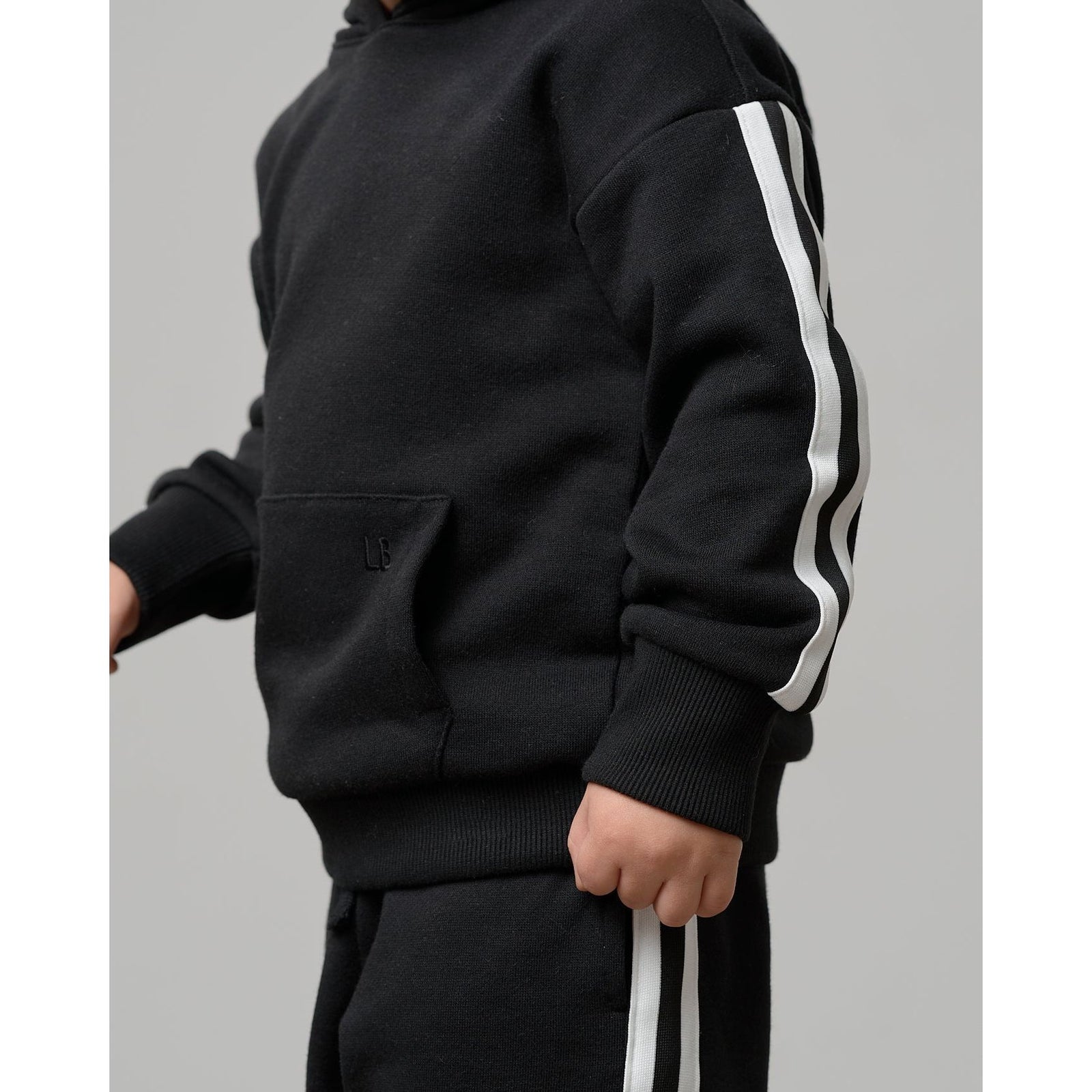 Side Trim Hoodie - Black