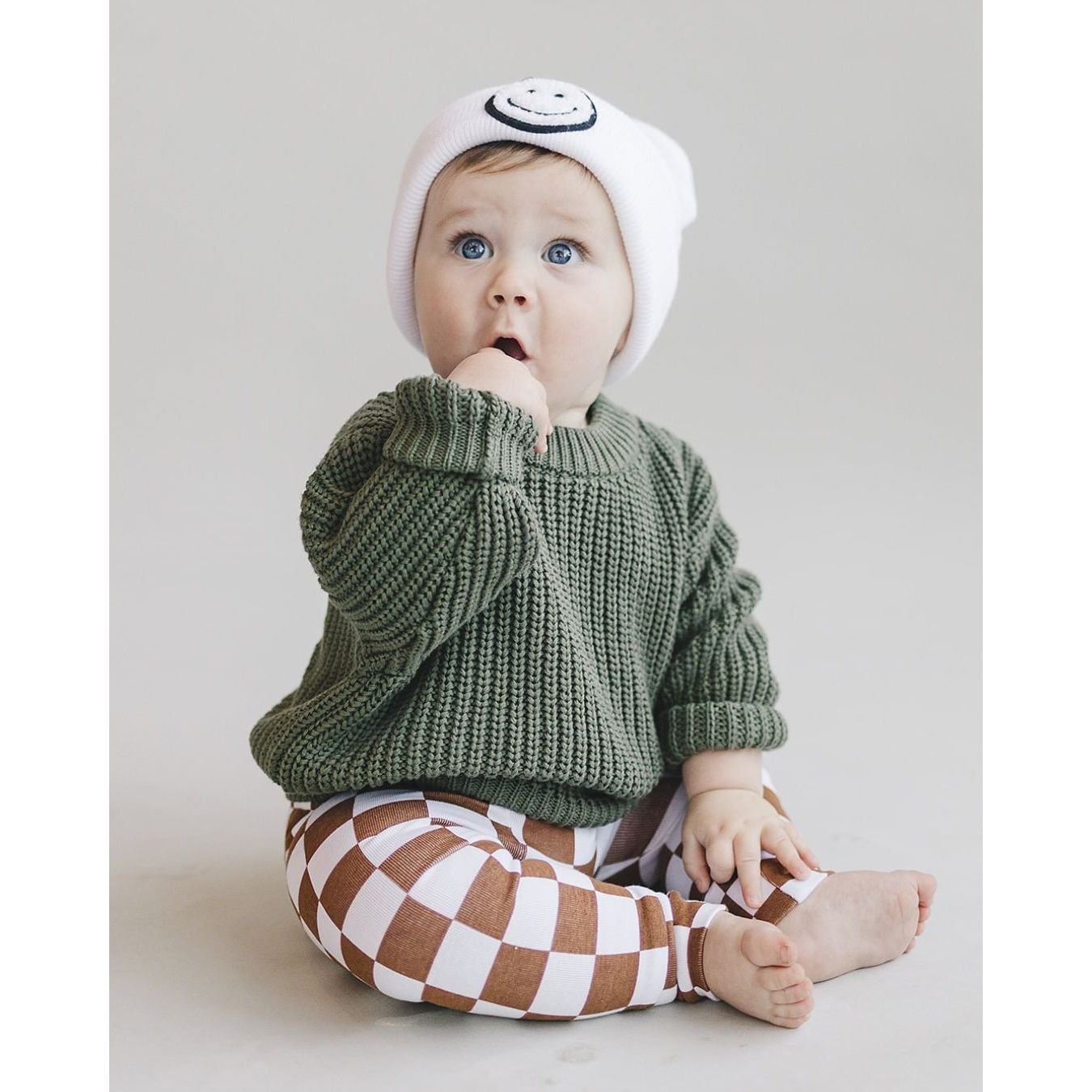 Smiley Beanie | White