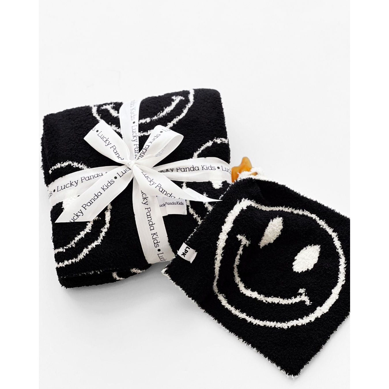 Smiley Plush Lovey | Black