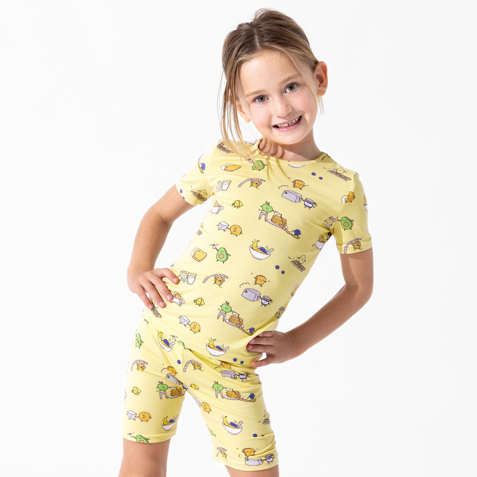Love You Brunches Bamboo Kids Pajama Short Set