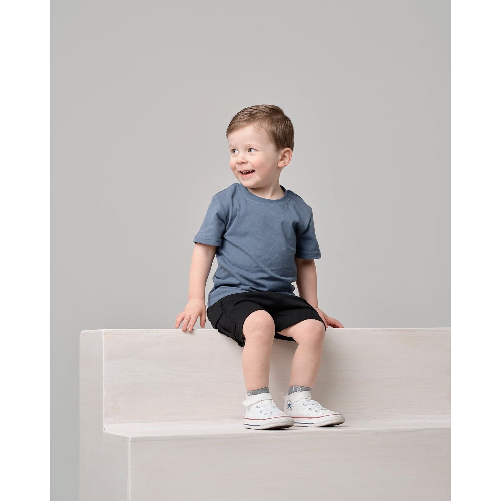 Swoop Elevated Tee - Worn Indigo