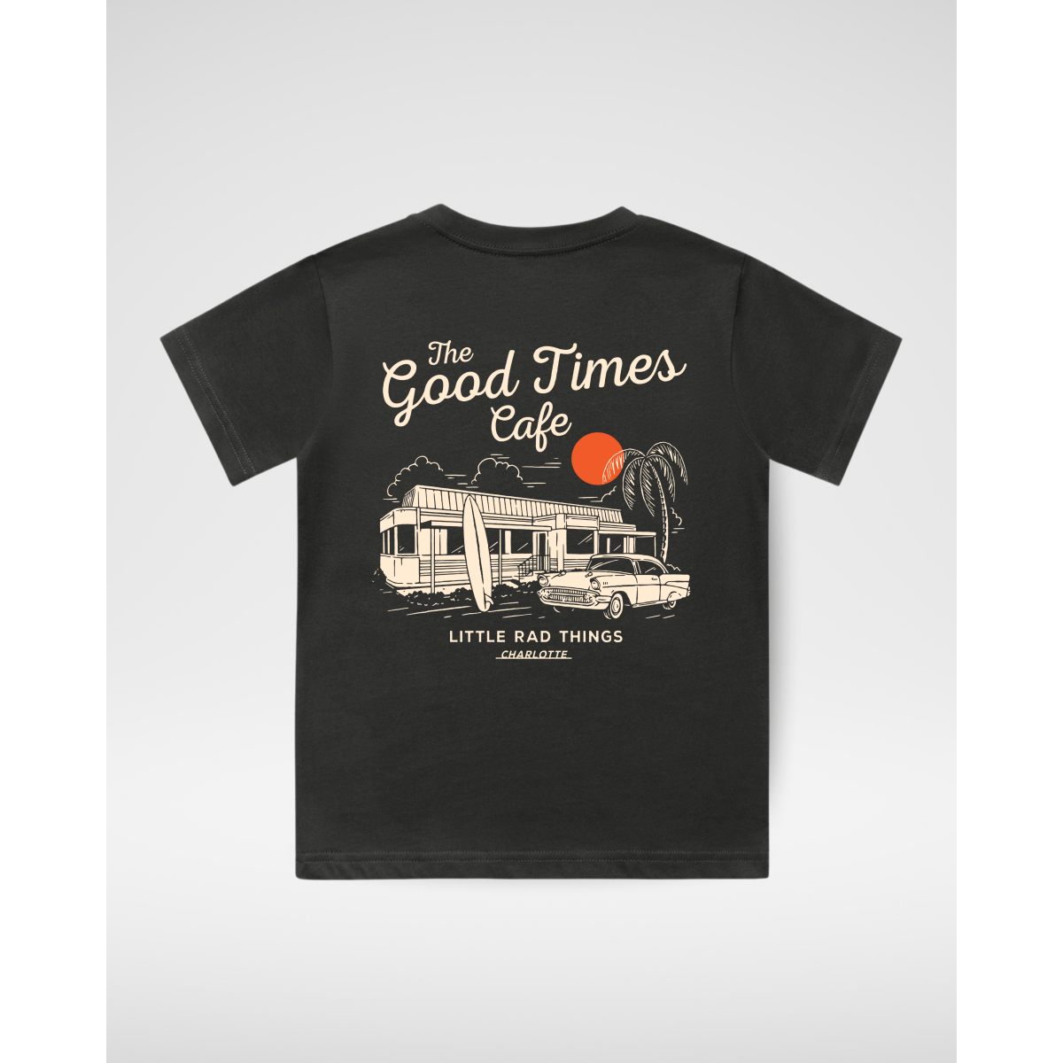 THE GOOD TIMES CAFE TEE - COAL