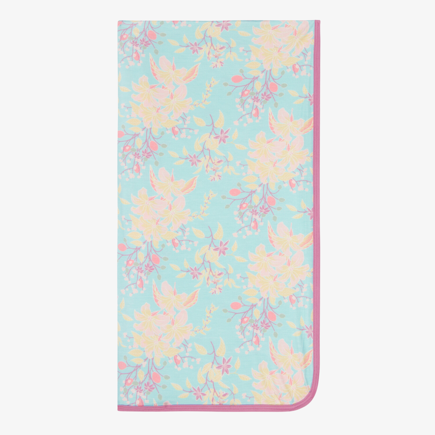 Summer Florals Aqua Swaddle