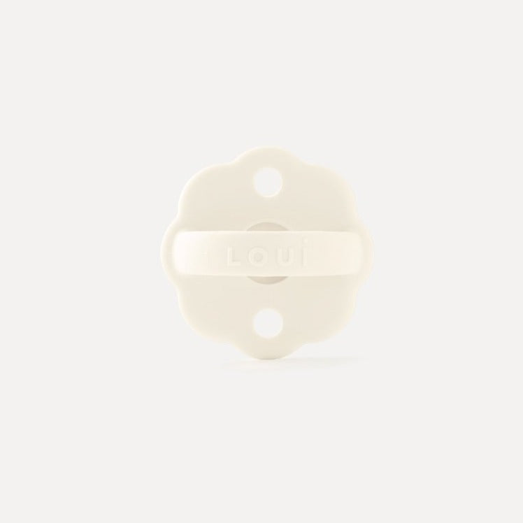 scallop pacifier in gardenia