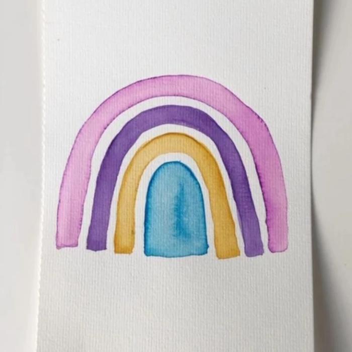 @aisfourart x elfin los angeles over the rainbow original watercolor