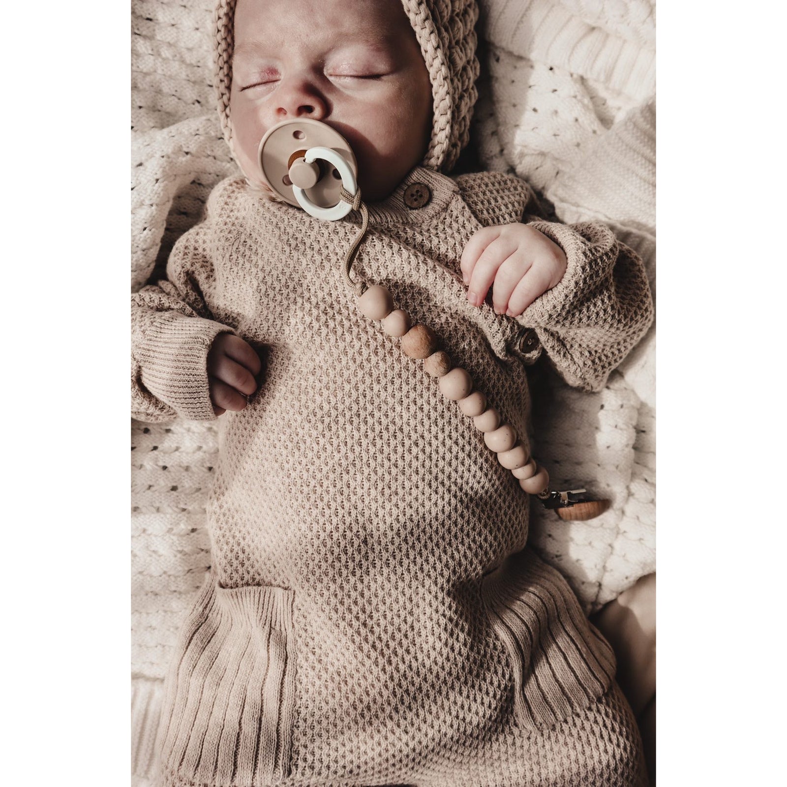 Rib Pocket Jumpsuit - Beige