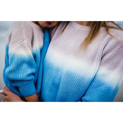 women's pacific blue oversize sweater