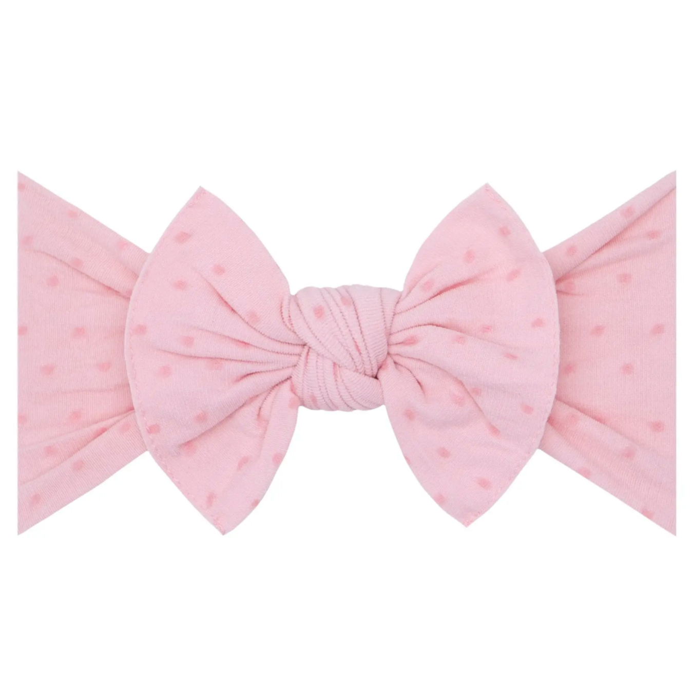pink on pink dot knot bow