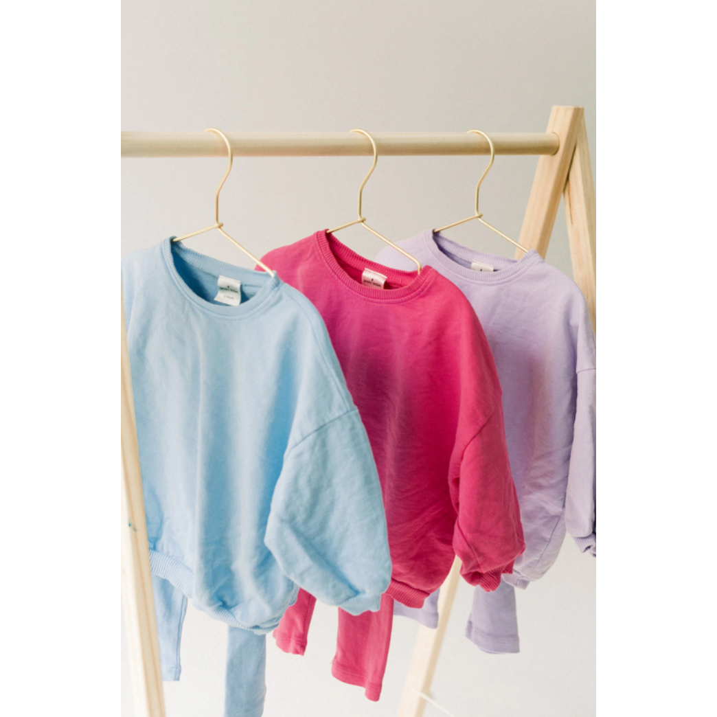 sky blue crewneck lounge set