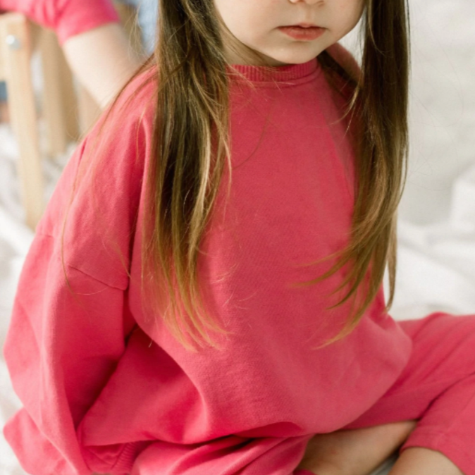 bubblegum crewneck lounge set