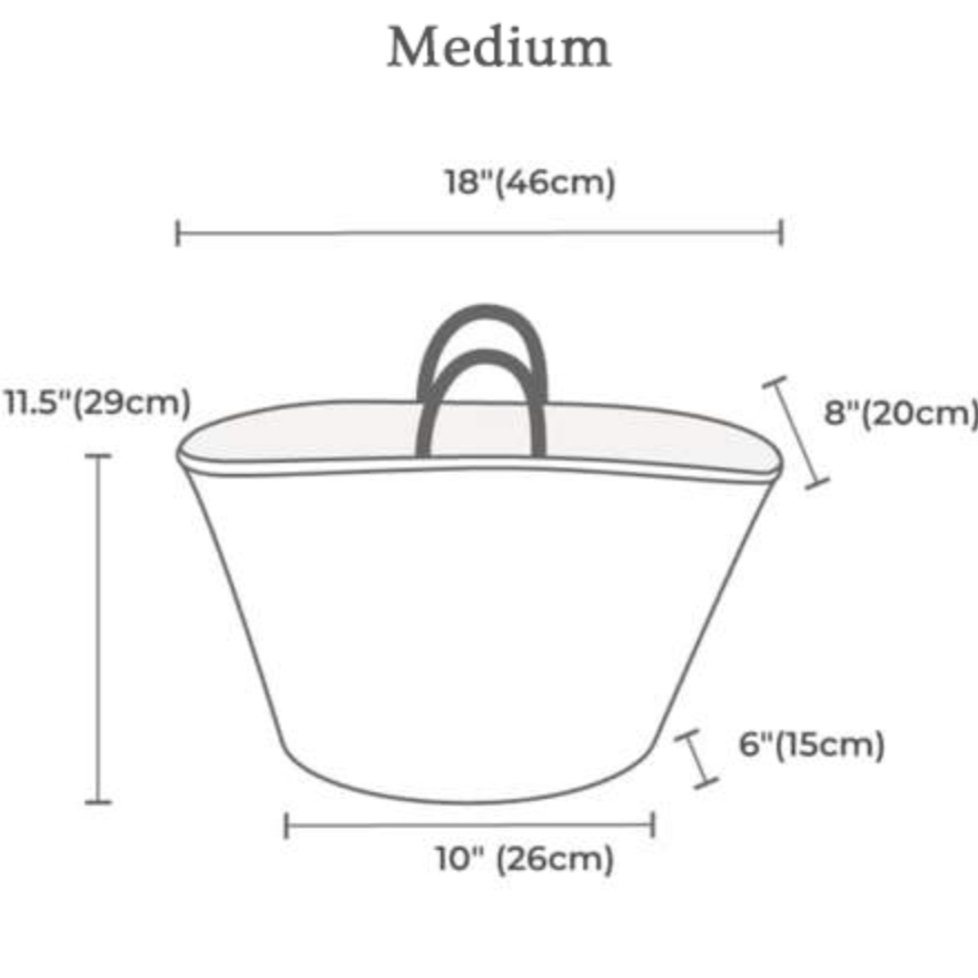 french market woven bag with white hearts