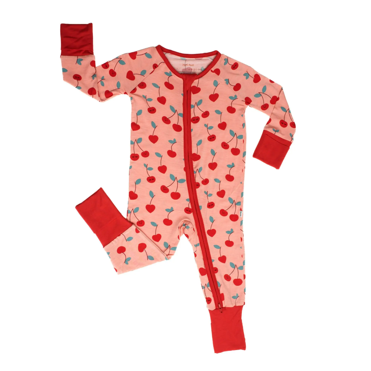 cherry on top bamboo viscose convertible romper/sleeper