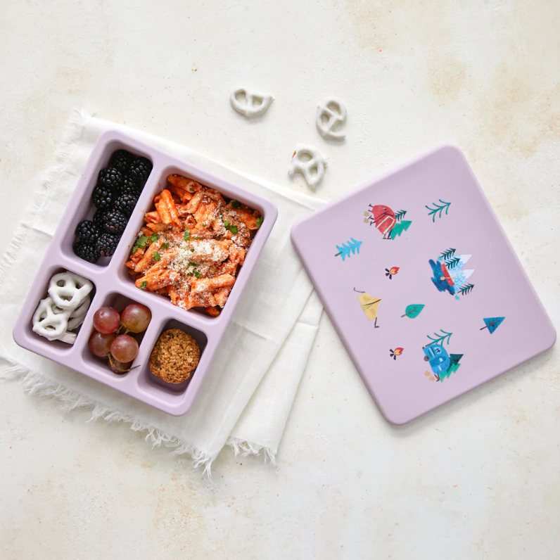 silicone bento box camper in violet
