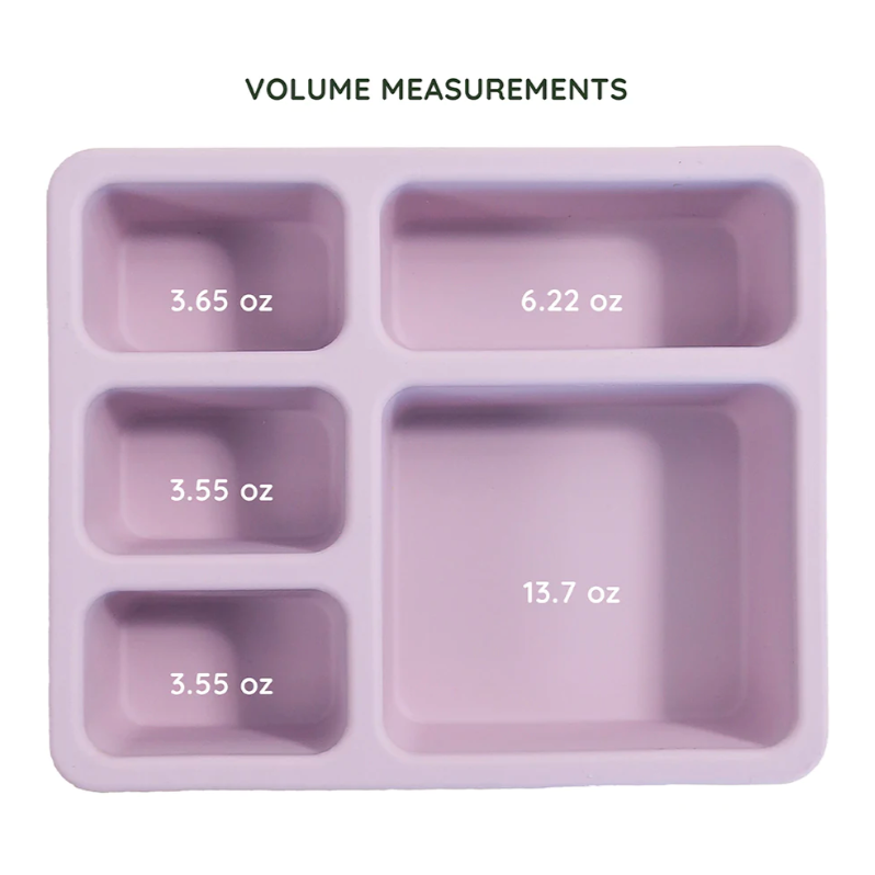 silicone bento box camper in violet