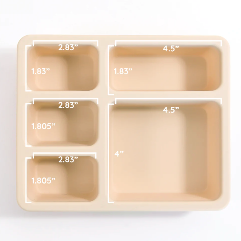 silicone bento box safari in warm cream