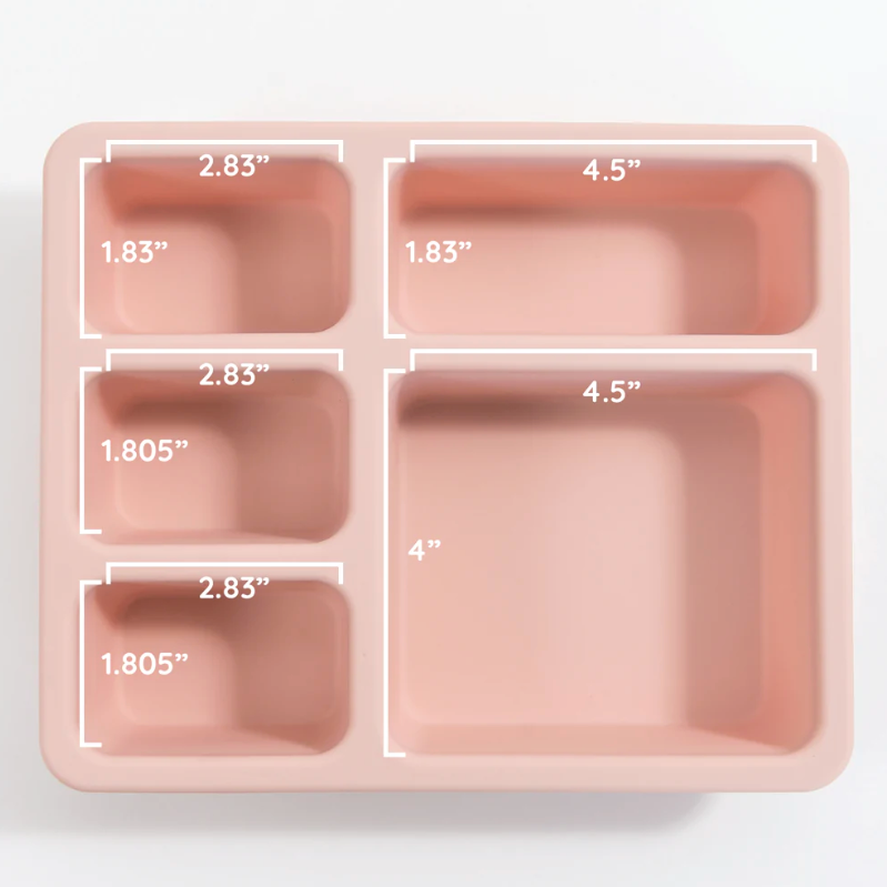 silicone bento box wildflower in ripe peach