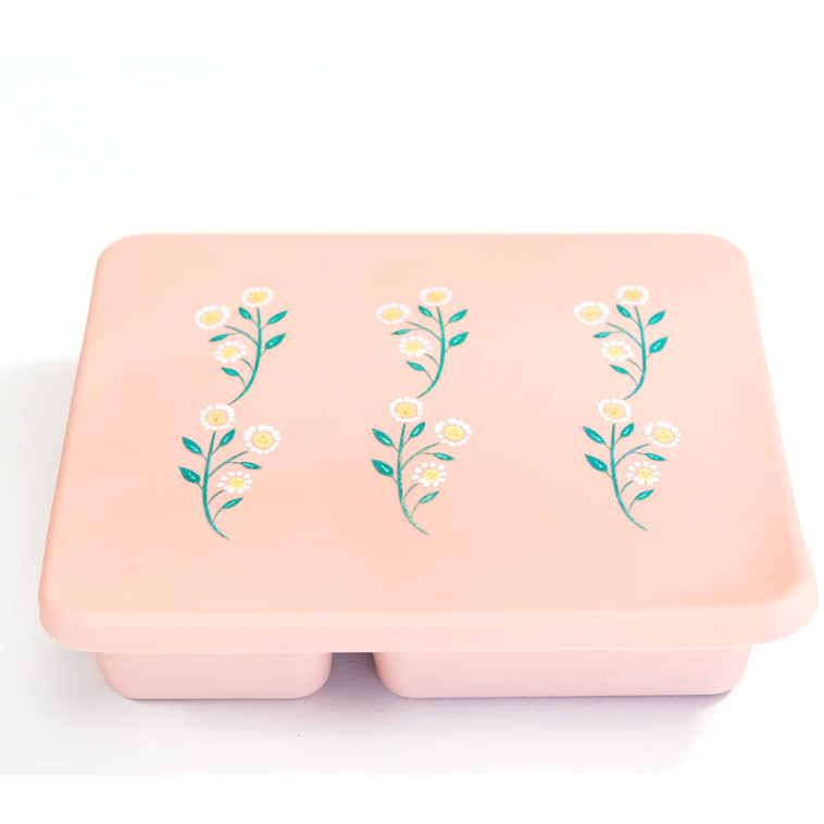 silicone bento box wildflower in ripe peach