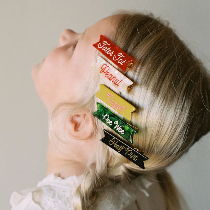 "peanut" hair clip