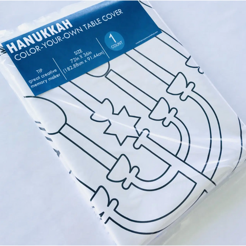 hanukkah coloring collage table cover