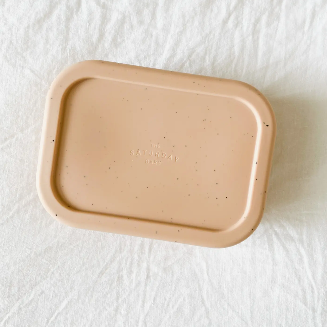 silicone bento box | sand speckled