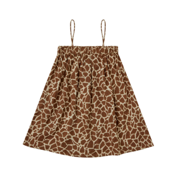 sahara mini dress || giraffe spots
