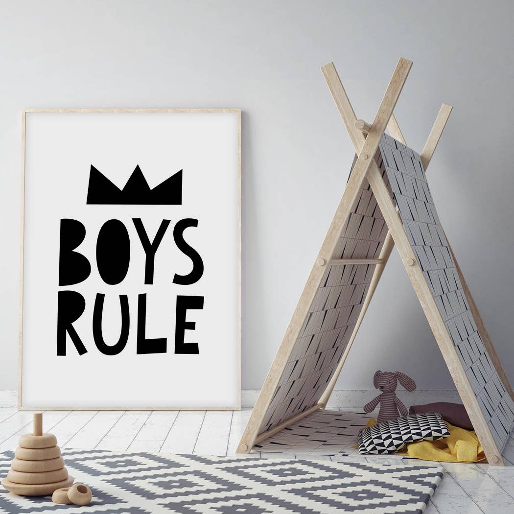 boy rule wall print