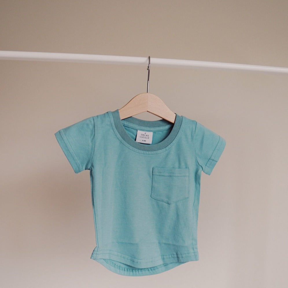 brushed cotton tee in teal