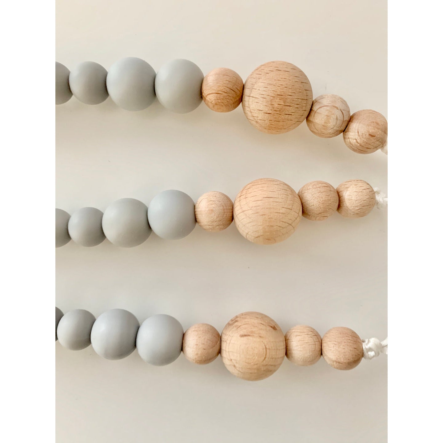 carolyn pacifier clip in grey