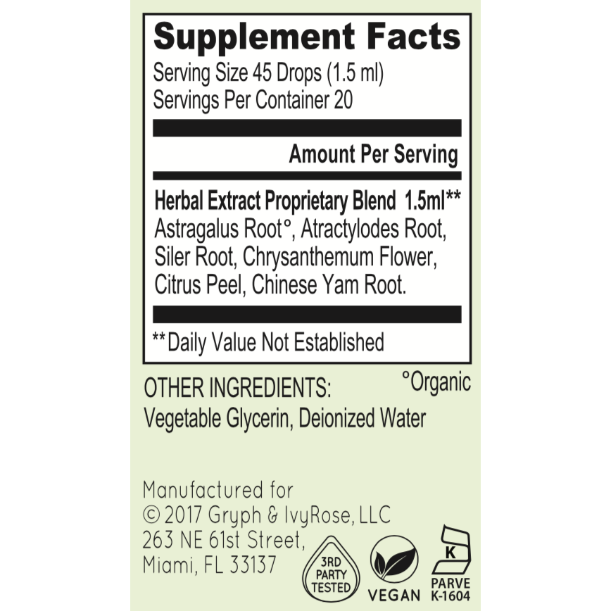 gryph & ivyrose 'forceshield' preventative immune support