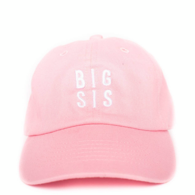 big sis hat in light pink