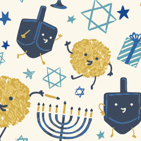 hanukkah cookies long sleeve pajama set