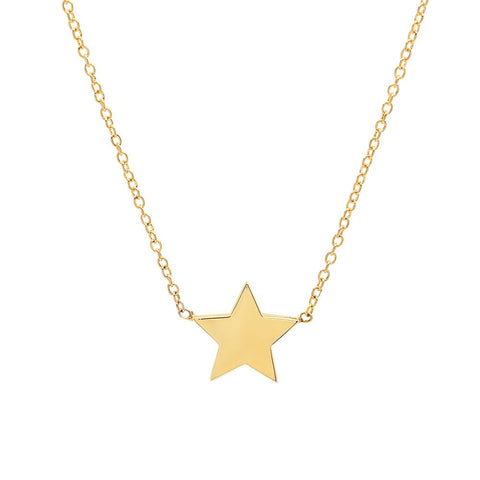 caitlin nicole jewelry single star necklace in 14k gold