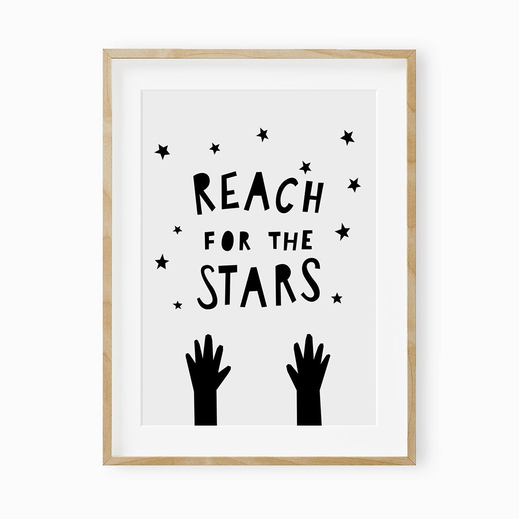 reach for the stars wall print