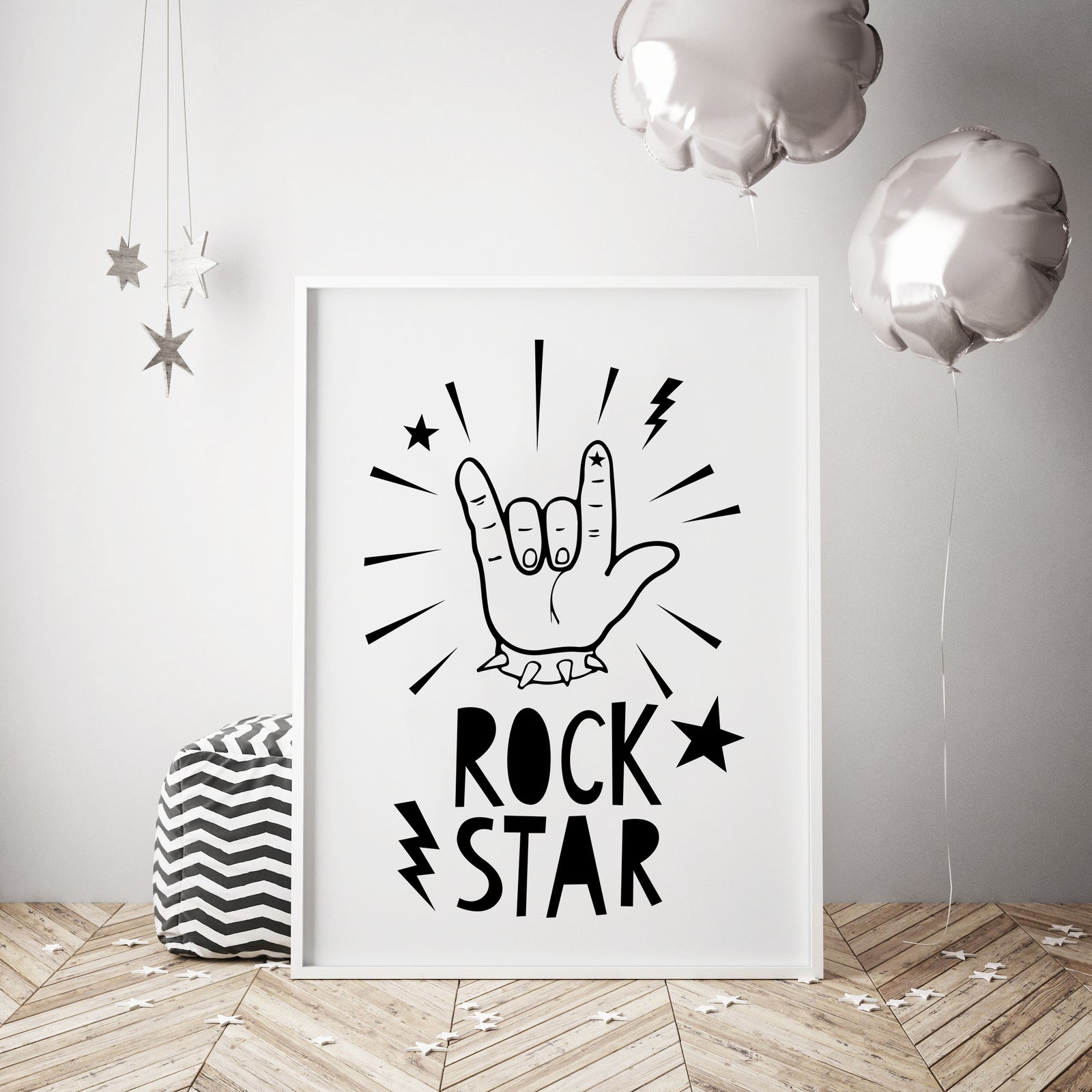 rock star wall print