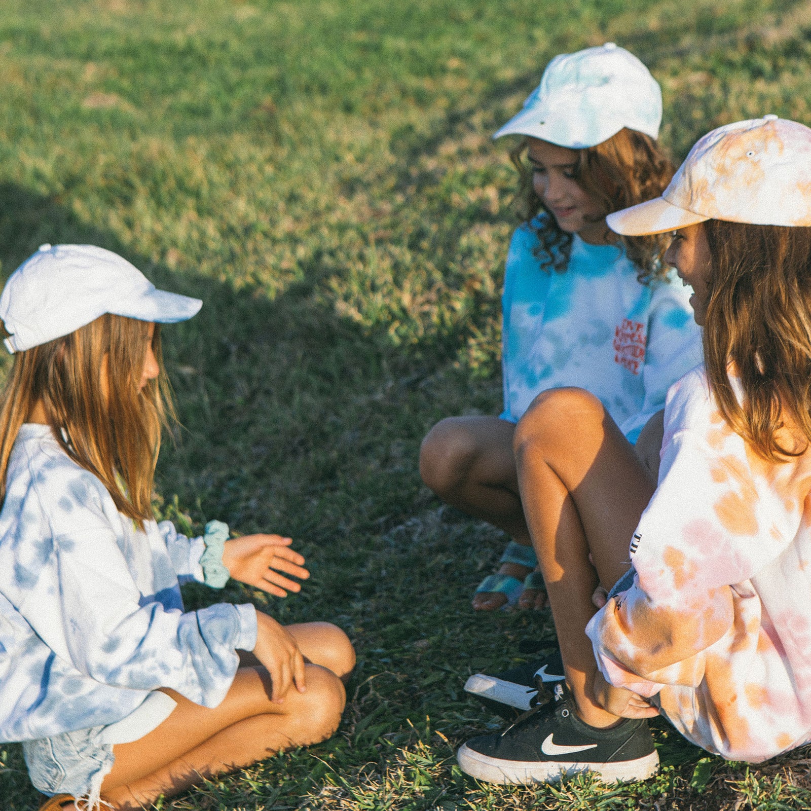 teal kindness tie-dyecrew neck sweatshirt