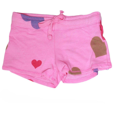 classic heart shorts | neon pink