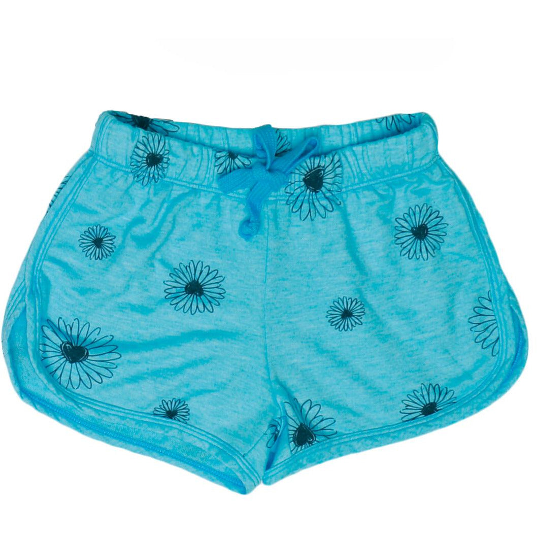 runner shorts daisy | neon blue