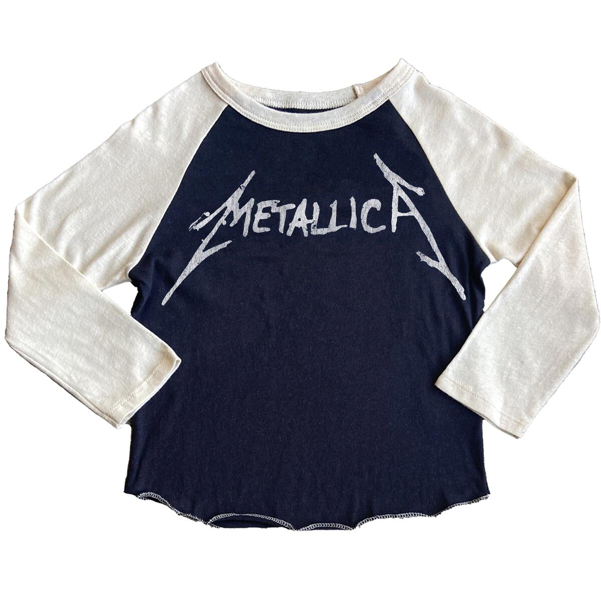 metallica recycled raglan long sleeve tee