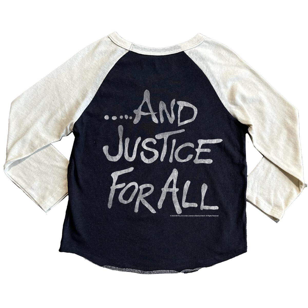 metallica recycled raglan long sleeve tee