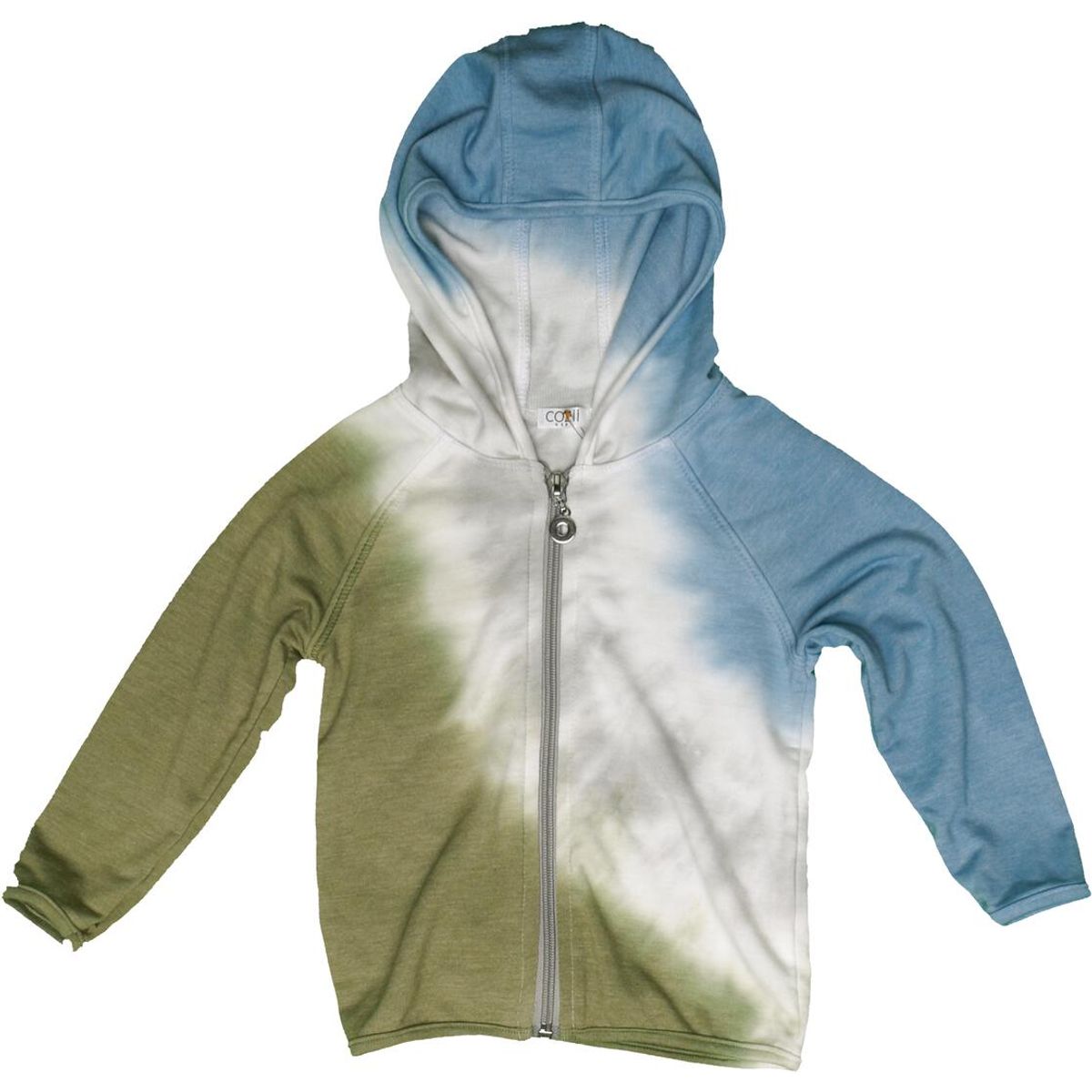 long sleeve hooded zip jacket | diagonal tie dye