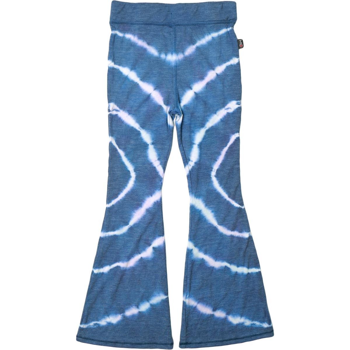 fitted flare pant | blue tie dye