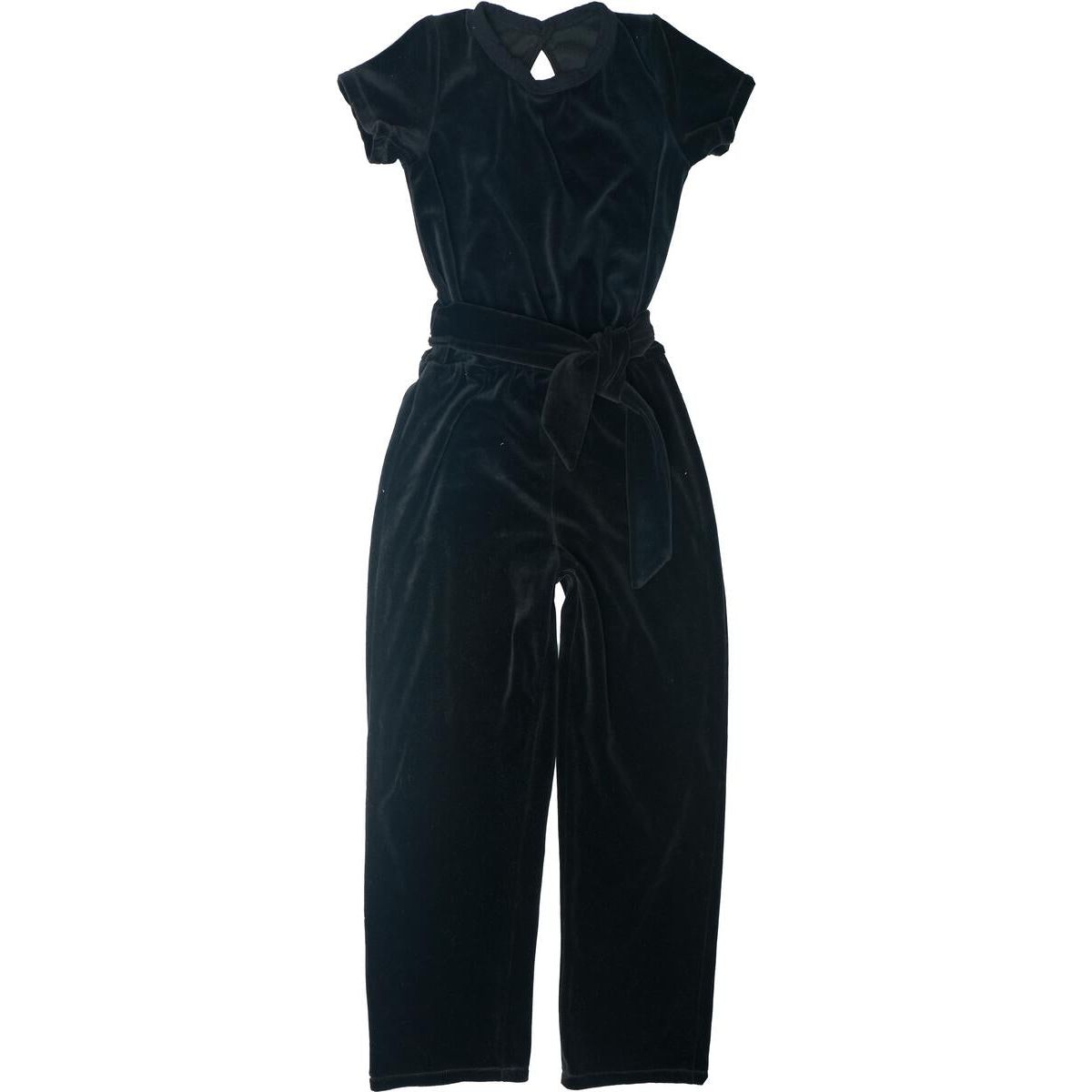 jumpsuit with tie belt | black