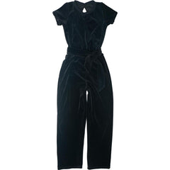 jumpsuit with tie belt | black
