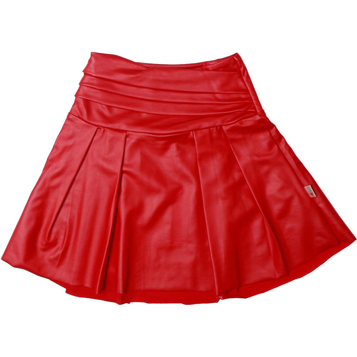 pleather skirt | red
