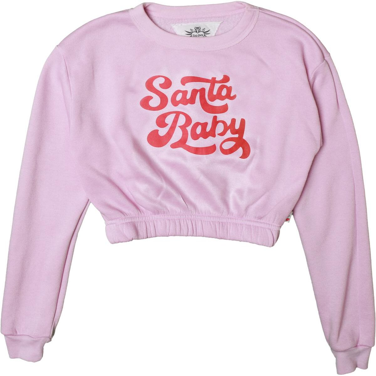 short crew neck top | santa baby