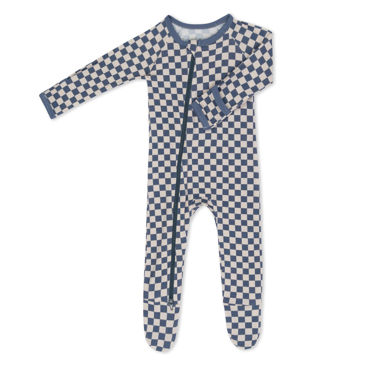 blue checkers footie